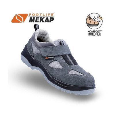 Mekap Policap 157-01 Gri Kompozit Burunlu İş Ayakk...