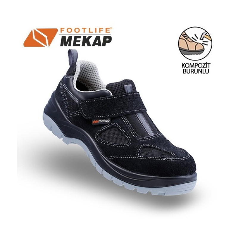 Mekap Policap 157-03 Siyah S1 SRC Kompozit Burunlu İş Ayakkabısı