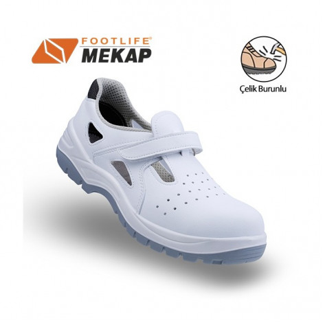 Mekap Sandalet 234 Beyaz S1 SRC Çelik Burunlu İş Ayakkabısı
