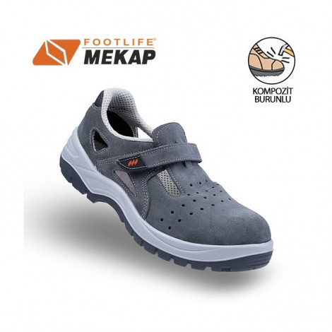 Mekap Policap 234-01 Gri S1 SRC Kompozit Burunlu İş Ayakkabısı