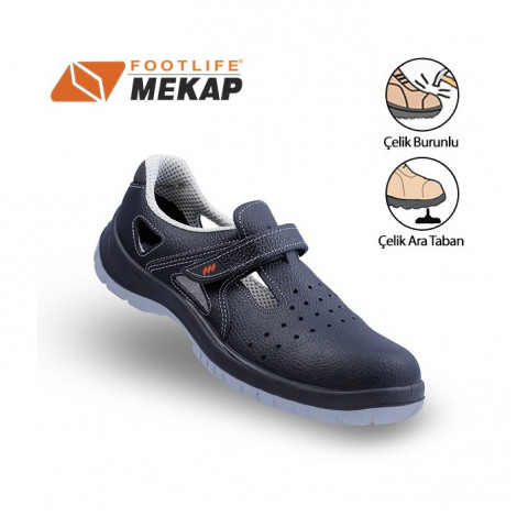 Mekap Jeriko 234R Siyah S1P SRC Çelik Burunlu + Çelik Aratabanlı İş Ayakkabısı