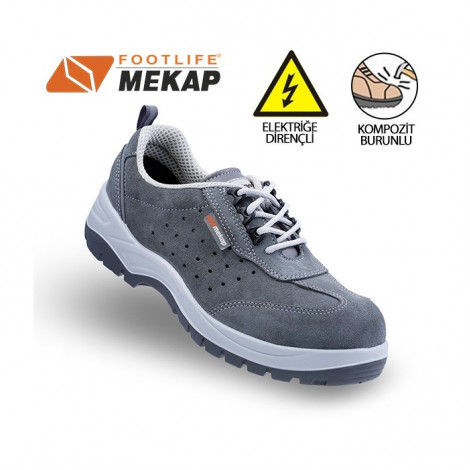 Mekap Policap 240-01 Gri S1 SRC Elektrikçi Ayakkabısı