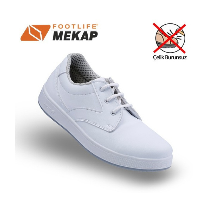 Mekap Comfort 301 Beyaz Çelik Burunsuz İş Ayakkabısı