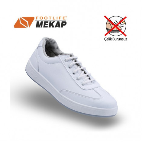Mekap Comfort 302 Beyaz Çelik Burunsuz İş Ayakkabısı