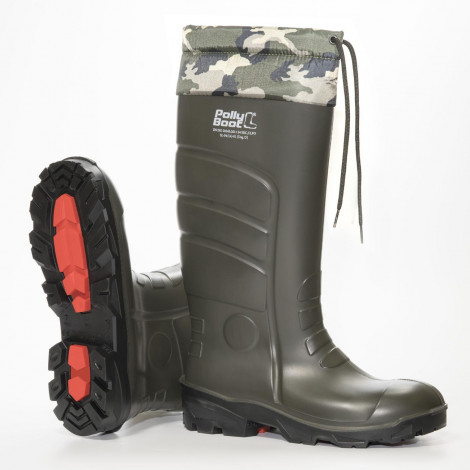 Polly Boot Vega İş Çizmesi G502 Boğazlı Haki Çelik Burunlu