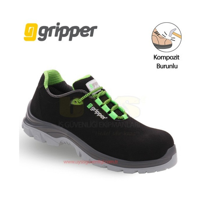 Gripper Kompozit Burunlu İş Ayakkabısı LOW BLACK Amur S2 SRC