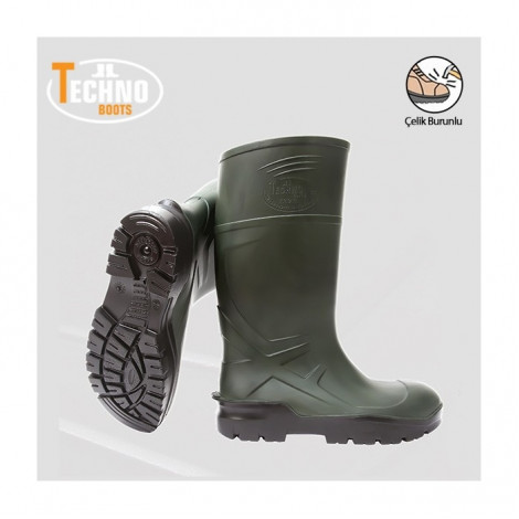 Techno Boots S4 Poliüretan İş Çizmesi Çelik Burunlu