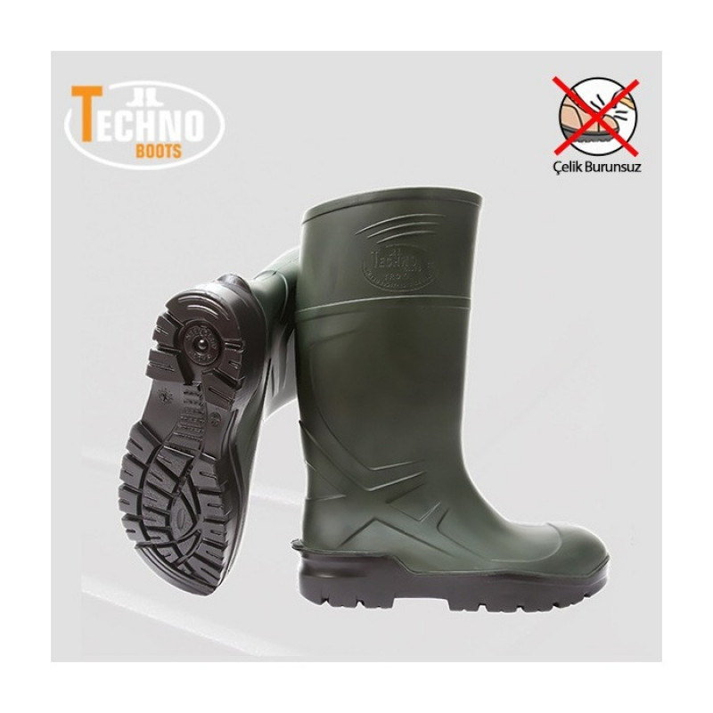 Techno Boots O4 Poliüretan İş Çizmesi Çelik Burunsuz